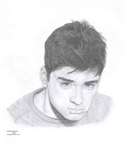 ZAYN MALIK One Direction Limited Edition drawing art picture print by