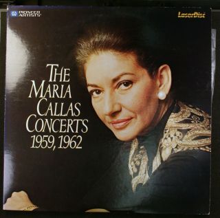 Laserdisc The Maria Callas Concerts 1959 1962