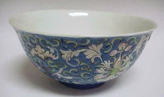 Chinese Enameled Bowl Qianlong Mark 19th C