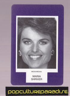Maria Shriver News Anchor RARE Board Game Photo Card