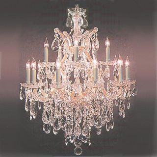 Maria Theresa 13 Light 2 tier Antique French Chandelier Gold/ Crystal