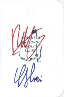 Masters Edoardo and Francesco Molinari Signed Scorecard