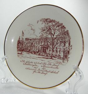 School for The Deaf Collectors Plate A H Ceramics Point Marion