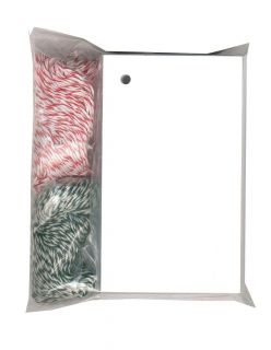 100 BLANK WHITE HANG TAGS 2 1 8x3 5 8 PRICE RED DK GREEN BAKERY TWINE