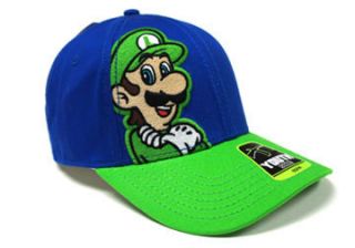 Super Mario Youth Kids Luigi Green Blue Hat Baseball Cap Snap Back