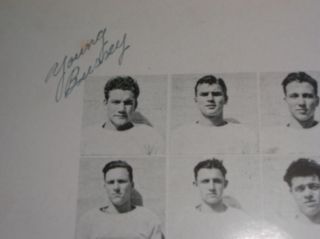 Young Bussey NFL WW II Casualty Signed Yearbook D 1944