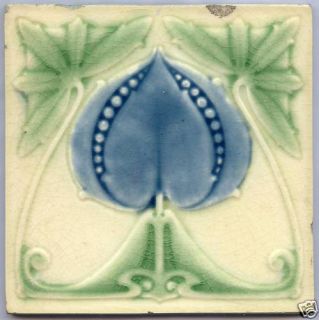 Art Nouveau Majolica Tile Marsden Tile Co 1889 55 8A