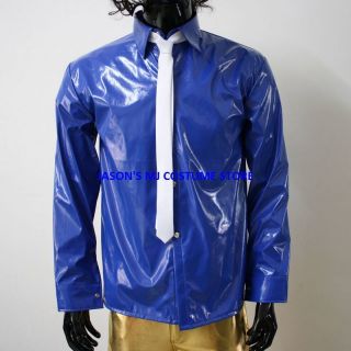 Michael Jackson Blue PVC Dangerous Shirt Tie Pro Series