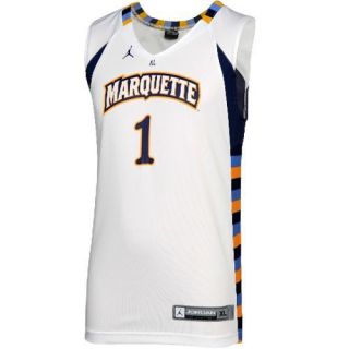Marquette Golden Eagles 1 Youth Replica Basketball Jersey White