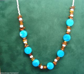 New Handmade Baltic Sea Amber Bead Necklace 561B
