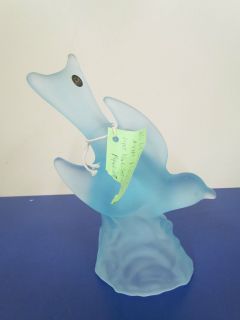 Smith Flying Bird Light Blue Satin Figurine 4401