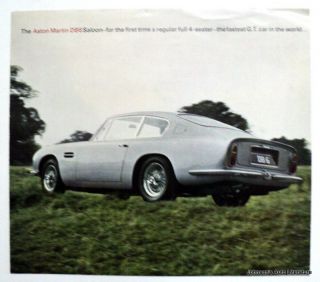 Aston Martin C 1965 1970 DB6 Saloon Sales Brochure