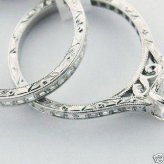 Martin Flyer Gold Diamond Wedding Engagement Ring Set