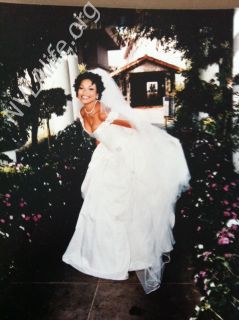 Tisha Campbell Martins Wedding Dress and Veil