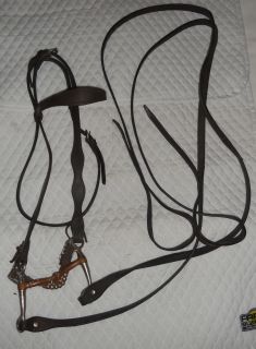DURABLE   Leather Western Working Headstall/Reins/Bit LOT   Full/Horse