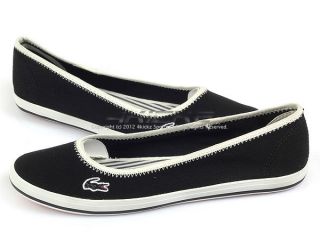 Lacoste Marthe 4 SRW Black White Canvas Casual Shoes 2012 Womens