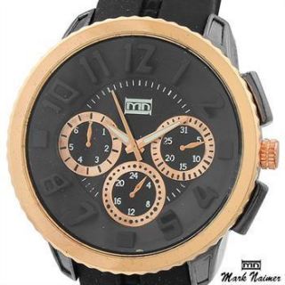 NEW AUTHENTIC MARK NAIMER 51MM ROSE GOLD STAINLESS STEEL QUARTZ WATCH