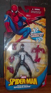 Spiderman Action Figure Marvel Black Costume MOC 2010 Hasbro Amazing