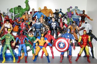 Marvel Action Figures Captain America Hulk Iron Man Dr Doom Wolverine