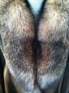 Percy for Marvin Richards Leather and Fox Coat Size Small
