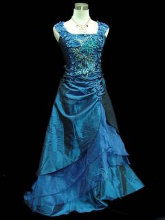 16 18 Blue Masquerade Ball Dress Baroque