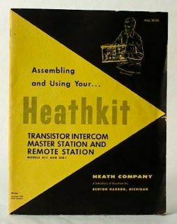 Heathkit Trans Intercom Master Remote XI 1 XIR 1 Man