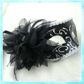 Black Flower Venetian Costume Party Masquerade Mask