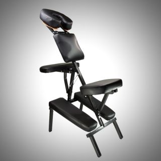 Portable Massage Chair Tattoo Spa Beauty Salon Therapy Black PU