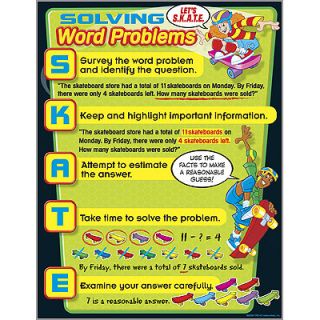 Solving Word Problems Math Educational Trend Poster Chart New