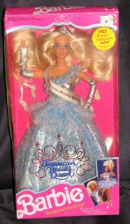 Mattel Barbie Doll 1991 American Beauty Queen Barbie 3137