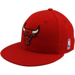 Adidas Chicago Bulls Red Flat Bill Fitted Hat