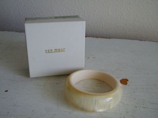 Vintage Ivory Von Maur Bangle Bracelet with Box 6225