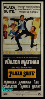 Plaza Suite Matthau Original 1971 Litho Movie Poster