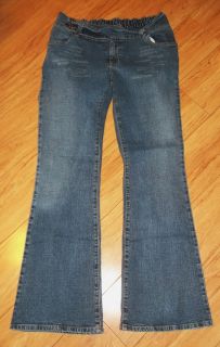 Motherhood Maternity Under Belly Boot Cut Distressed Jeans Size Small