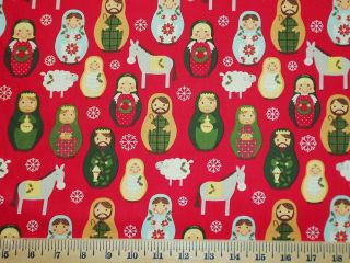 Russian Matryoshka Dolls 1 2 yd Fabric