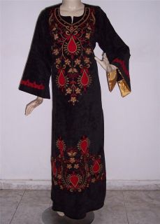 Embroidered Long Kaftan Caftan Jilbab Abaya Arabic Maxi Dress