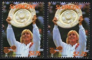 1987 Martina Navratilova Wimbledon Tennis Stamps 994 6