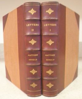 LETTERS OF MATTHEW ARNOLD COMPLETE 2 VOL LEATHER FINE BINDING RARE