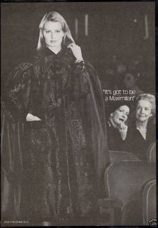1977 Pretty Woman Maximilian Fur Coat Photo Ad