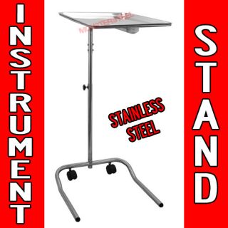 Instrument Stand Salon Body Piercing Steel Tray Equipment Mayo