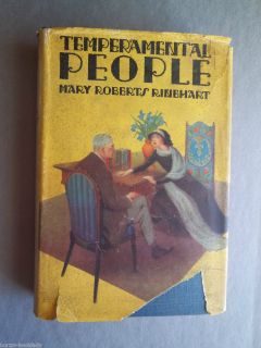 Scare Temeramental People HB DJ Mary Roberts Rinehart 1924