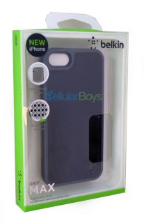 NEW Belkin Grip Max Case for Apple iPhone 5 F8W161ttC09 Gravel (Black