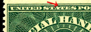US Stamps Errors EFO SC QE4U Scott Listed Plate FLAW