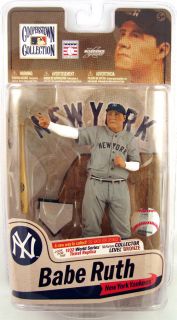 McFarlane Cooperstown 7 Babe Ruth Figure Gray Jersey Calling His Shot