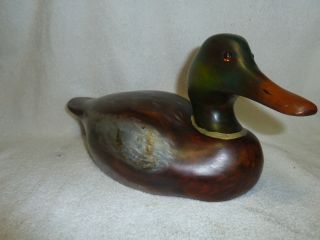 Beautiful McCollum Mallard Duck Decoy Hand Carved and Painted 8 18