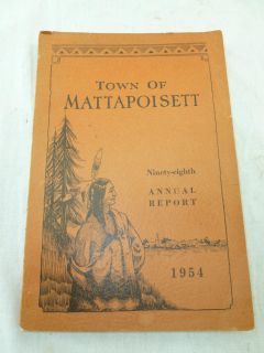 Mattapoisett town book 1954 annual report ma new bedford fairhaven