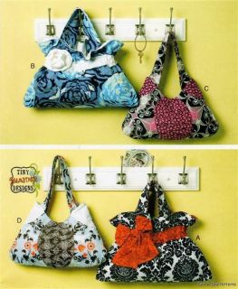McCalls 6578 Sewing Pattern Boutique Purse Bag Handbag Fabric Flower