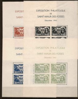 France Philatelic Exposition Saint Maur Des Fosses 1943