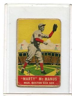 1933 DeLong 1 Marty McManus Manager Boston Red Sox