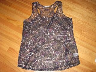 Maurices Womens Size 2X Black Semi Sheer Lace Racer Back Tank Top